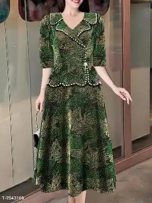 Đầm midi dáng ngắn sang trọng cho mẹ! 🌟